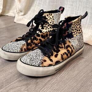 Desigual Patchwork Animal Print High Top Sneakers